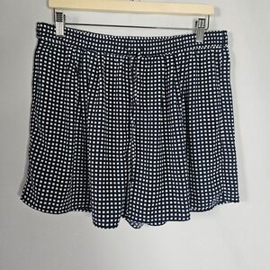 J. Crew Mercantile Gingham Shorts Women's Size L Elastic Waist Drawstring